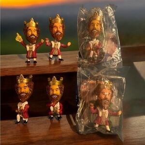 Burger King 2006 NFL King Bobble Head Toy Collection set of 6.. two unopened